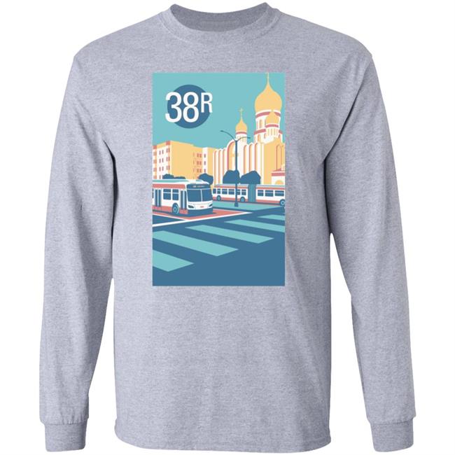 Transit Supply San Francisco Transit Merch 38 Geary 38R Shirt Chris Arvin (They)