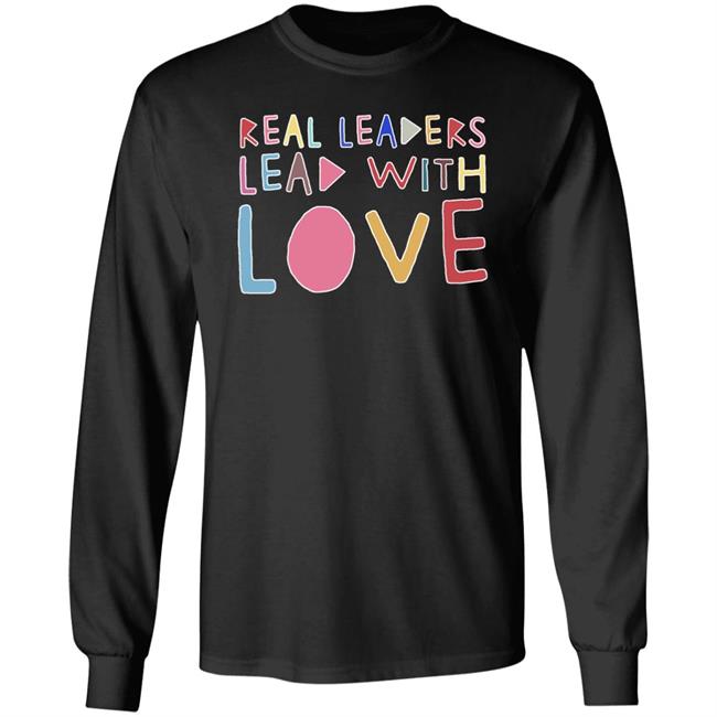 Real Leaders Lead With Love Pride 2022 Shirt Kamala Harris And Douglas Emhoff Wearing
