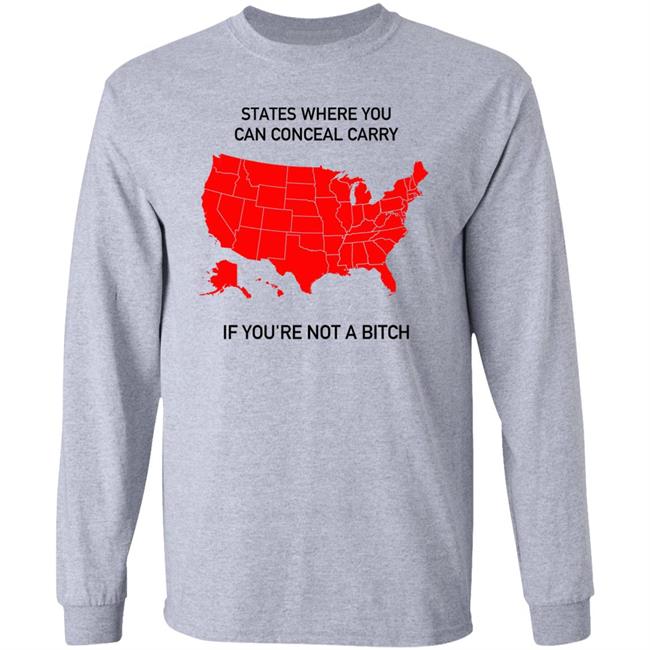 States Where You Can Conceal Carry If You're Not A Bitch Shirt Ghostguns.Com