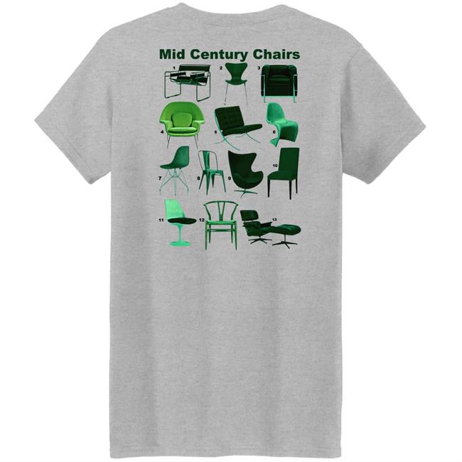 Mid Century Chairs Shirt In A Panoramic