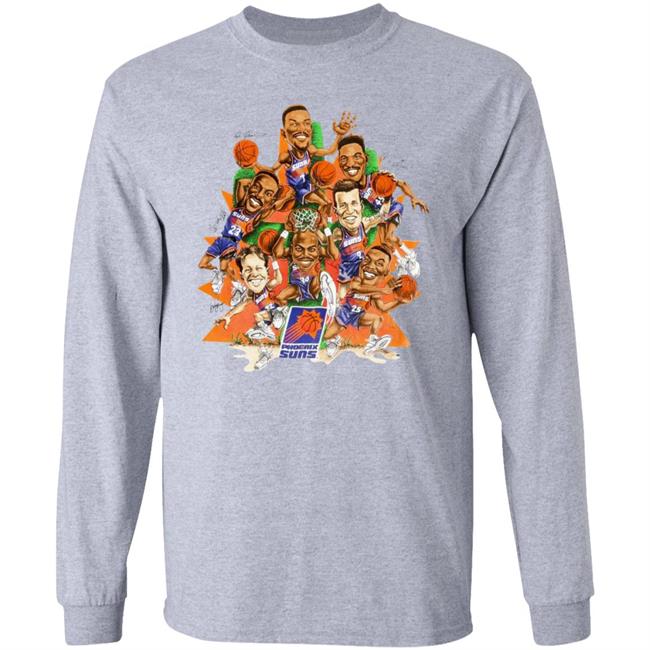 Devin Booker Shirt Devin Booker Vintage Phoenix Suns Caricature Hoop De-Doo Print T Shirt Hoodie Sweatshirt