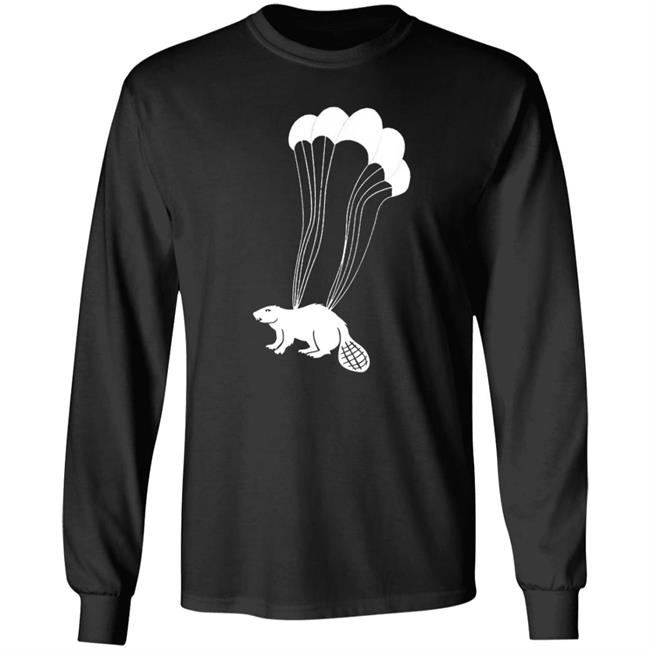 Parachuting Beaver Shirt Wear Boise Merch Parachuting Beaver Shirt Hoodie Sweatshirt