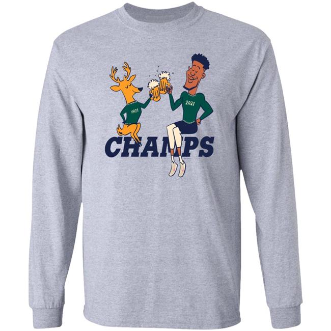 Champs Bucks 1971 Bucks 2021 Shirt Milwaukee Bucks Championships 1971 2021 Shirt Cheers To The Deer Bucks Parade 2021 Shirt