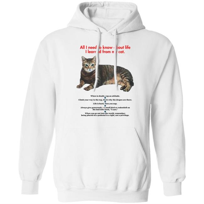 All I Need To Know About Life I Learned From My Cat Shirt All I Need To Know About Life I Learned From My Cat Shirt