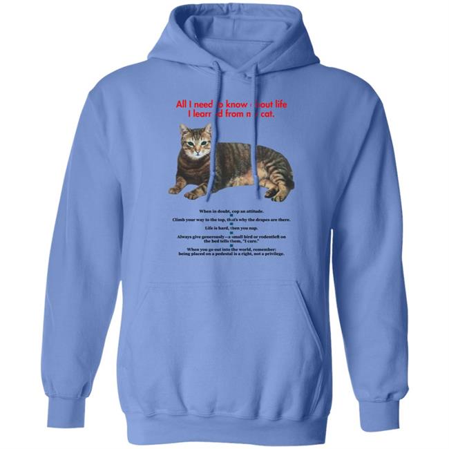 All I Need To Know About Life I Learned From My Cat Shirt All I Need To Know About Life I Learned From My Cat Shirt