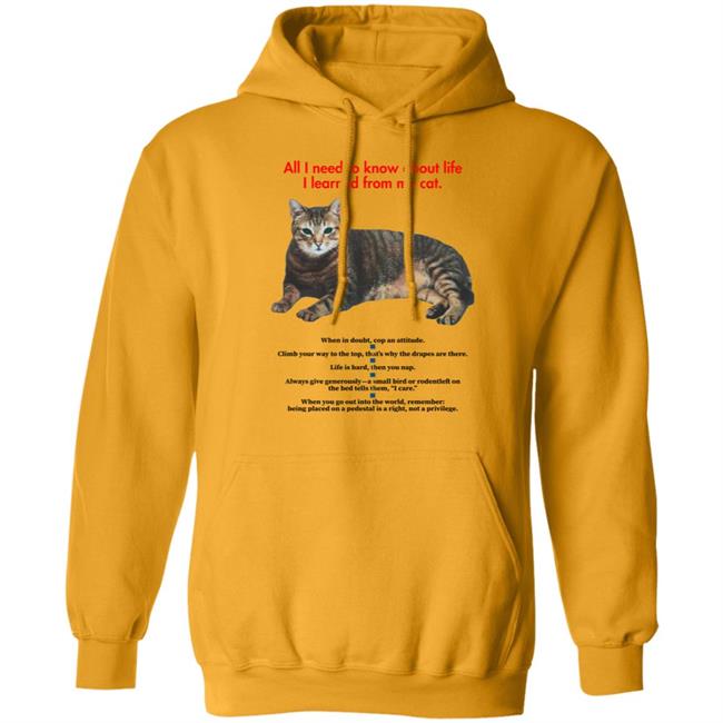 All I Need To Know About Life I Learned From My Cat Shirt All I Need To Know About Life I Learned From My Cat Shirt