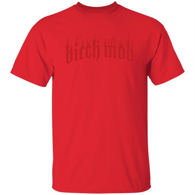 Mttmnyc Merch Bitch Mob Flames T-Shirt Sand Mttmnyc Merch Bitch Mob Flames T-Shirt Sand