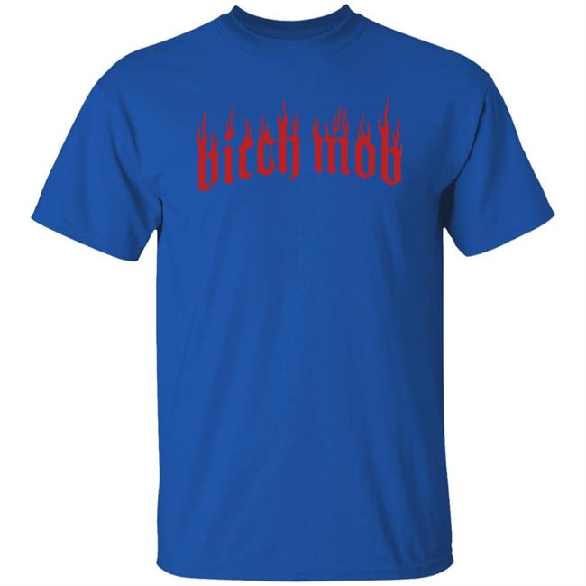 Mttmnyc Merch Bitch Mob Flames T-Shirt Sand Mttmnyc Merch Bitch Mob Flames T-Shirt Sand