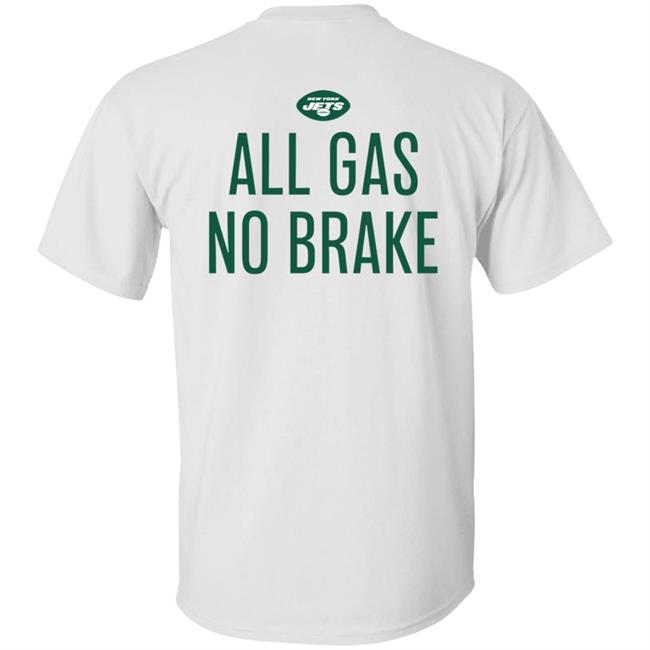 Zachary Wilson All Gas No Brake Shirt New York Jets