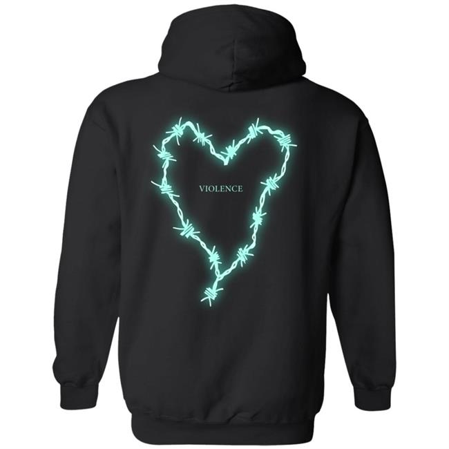 Frank Iero Merch Barbed Wire Heart Deluxe Hoodie