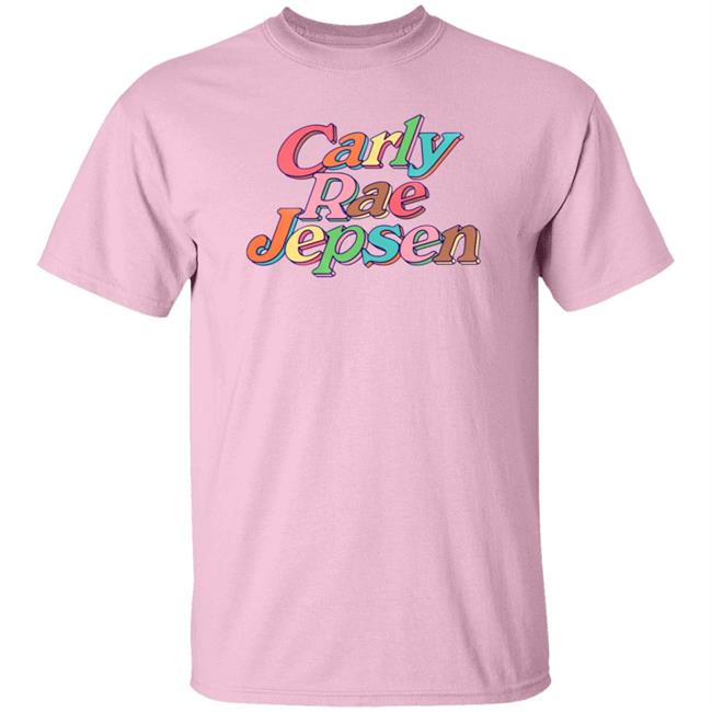 Carly Rae Jepsen Merch Rainbow Crj Tee Pink Shirt
