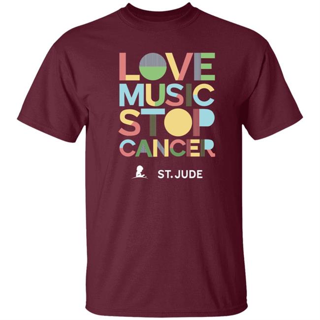 Love Music Stop Cancer Shirt Stjude.Org Store Love Music Stop Cancer Shirt Stjude.Org Store