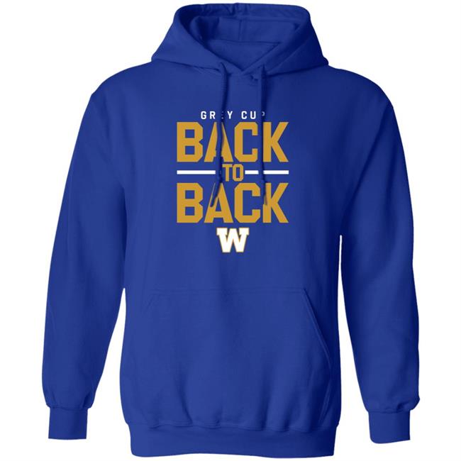 Bulletin Grey Cup Back To Back Royal Hoodie The Bomber Store