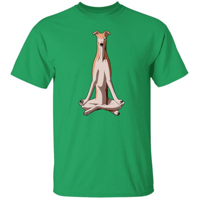 Michelle Meditating Greyhound Dog Shirt Yoga Dog Greyhound Shirt