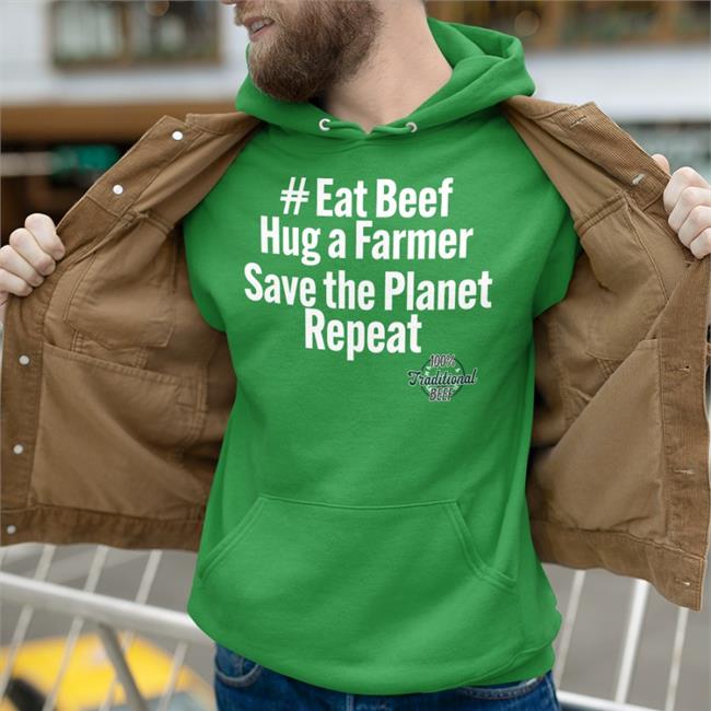 Free The Nipple Eat Beef Hug A Farmer Save The Planet Repeat 100% Traditional Beef Shirt Freethe74462554