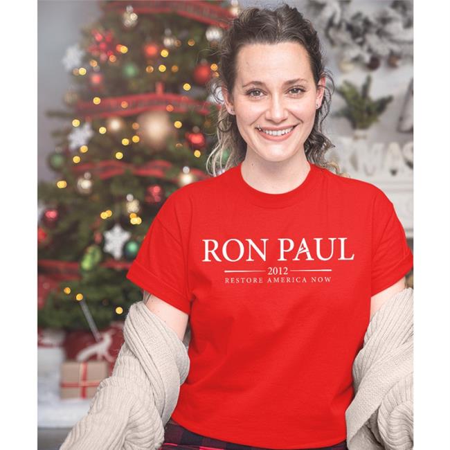 The Redheaded Libertarian Ron Paul 2012 Restore America Now Shirt Navy