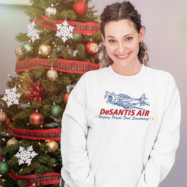 Official Hodgetwins Store Desantis Air Helping People Find Sanctuary Shirt White Official Hodgetwins Store Desantis Air Helping People Find Sanctuary Tee Shirt White
