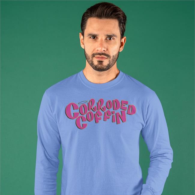 St3v3th3h41r Corroded Coffin Sweatshirt White