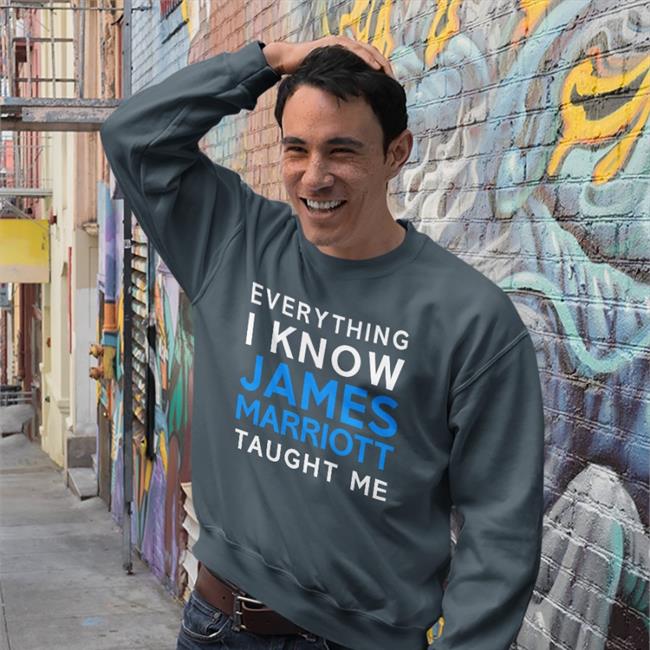 Black Everything I Know James Marriott Taught Me Hoodie Jamesmarriottyt