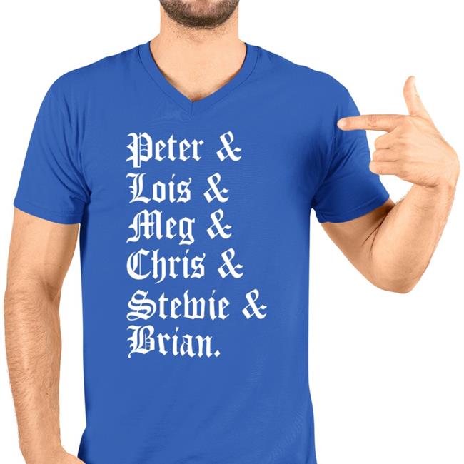 Peter Lois Meg Chris Stemie Brian Shirt Black HomelessHater