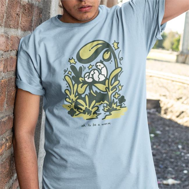 Oh To Be A Worm Shirt Sulkypup White Sulkypup White Oh To Be A Worm Shirt
