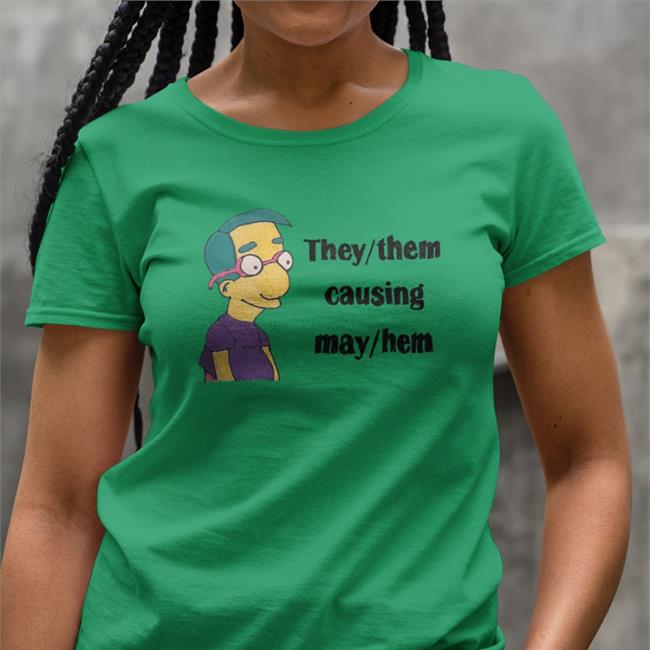 George_Llevi They Them Causing May Hem Long Sleeve Tee Shirt White They Them Causing May Hem Hoodie