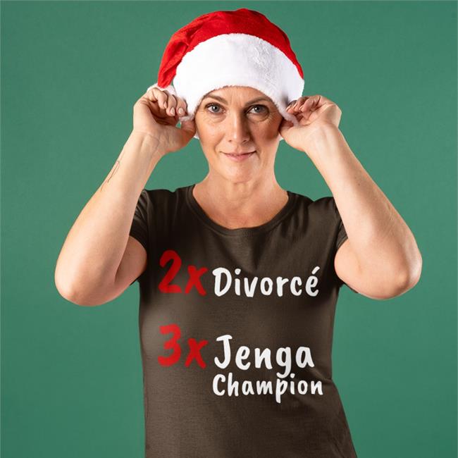 2X Divorcé 3X Jenga Champion Tee Shirt