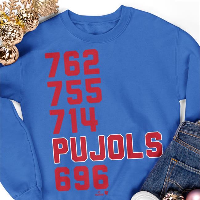 Albert Pujols 4Th All-Time 765 755 714 Pujols 696 Tee Breaking T Store