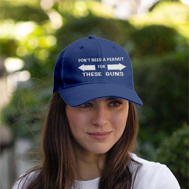 Evan Peters Don't Need A Permit For These Guns Embroidered Hat Evan Peters Don't Need A Permit For These Guns Embroidered Hat