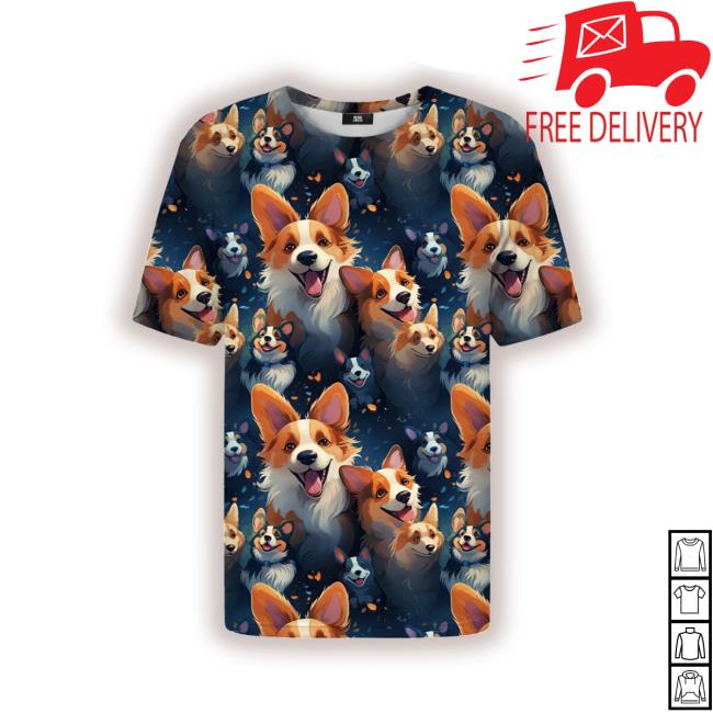 Mrgugu Corgi Pattern New Shirt