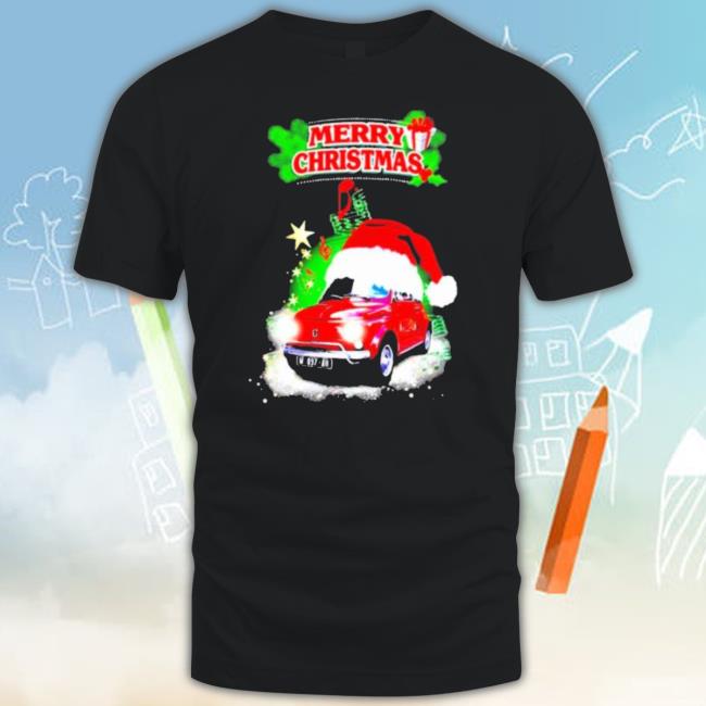 Red Fiat 500 For Christmas Tank Top Red Fiat 500 For Christmas New Shirt