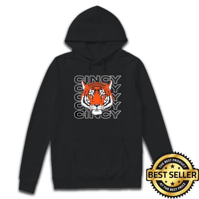 Bengal Tiger Cincy Black Sweaters Bengal Tiger Cincy Black Hoodie
