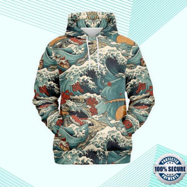 Artistic Masterpiece: Official The Great Wave Off Kanagawa-Inspired Hoodie For The Art Lovers And Stylish Admirers T-Shirt