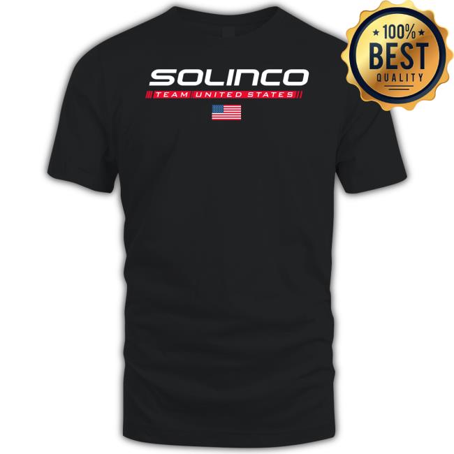 Official Solinco Team United States American Flag Logo T Shirt