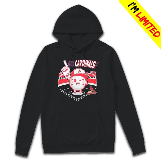 St. Louis Cardinals Navy Ball Boy Go Cardinals Sweatshirt St. Louis Cardinals Navy Ball Boy Go Cardinals Tee