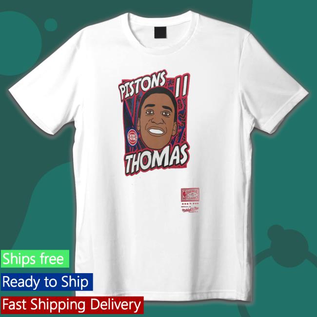Isiah Thomas Detroit Pistons Mitchell & Ness Youth Hardwood Classics King Of The Court Player Tee Shirt