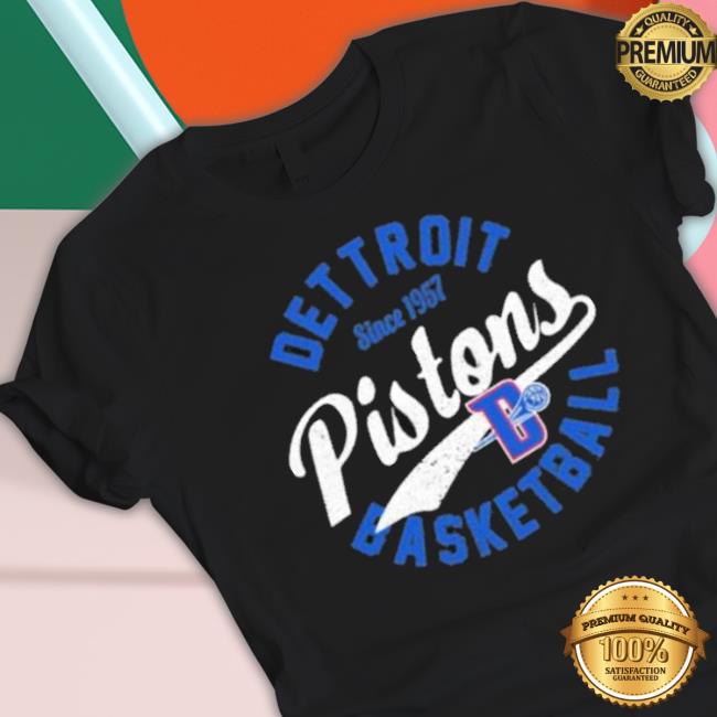 Rally Detroit Pistons Women’S Red Est 1957 Space Dye Shirt