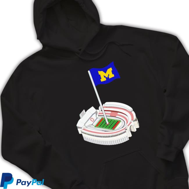 Official Michigan Flag Ohio Stadium The Shoe Shirt Official Michigan Flag Ohio Stadium The Shoe Classic Shirt