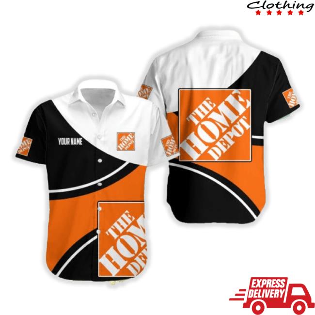 Original Home Depot Personalized Name Stylish New 3D Hawaiian Long Sleeve T Shirt Tropical Aloha For Mens