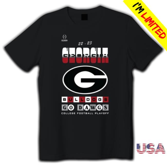 Georgia Bulldogs 22-23 Peach Bowl Cfp tee shirt