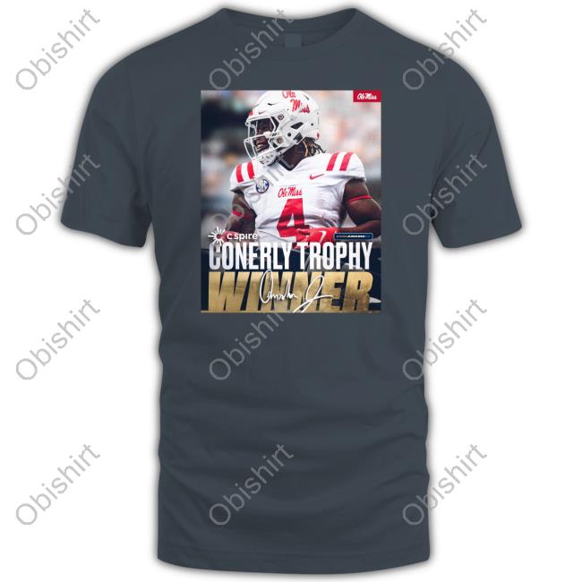 Ole Miss Football Conerly Trophy Winner Quinshon Judkins New Shirt Qaj4_ Conerly Trophy Winner Quinshon Judkins Tees