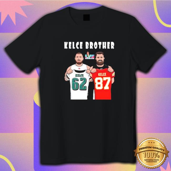 Kelce Brothers Jason Kelce Vs Travis Kelce Lvii Super Bowl Matchup Hooded Sweatshirt