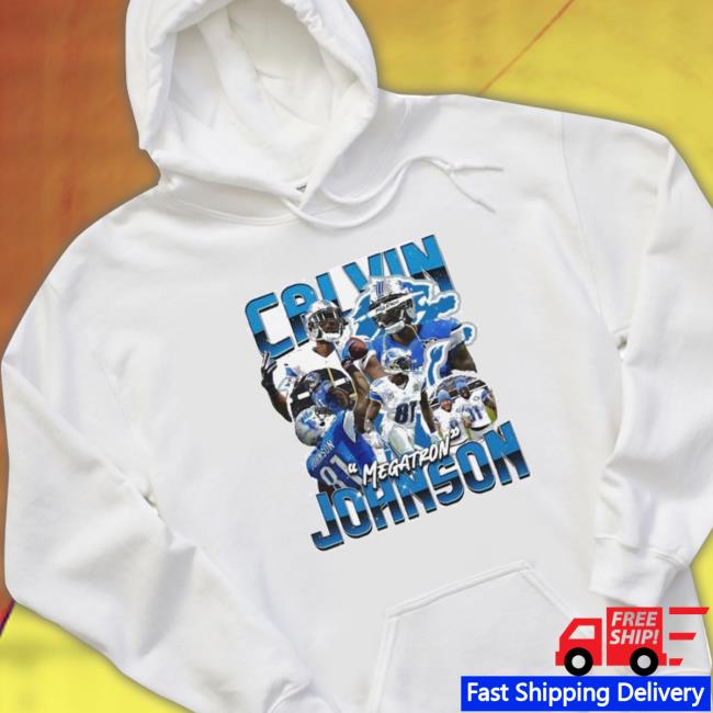 2023 Calvin Johnson Megatron Vintage Long Sleeve Shirt 2023 Calvin Johnson Megatron Vintage Sweaters