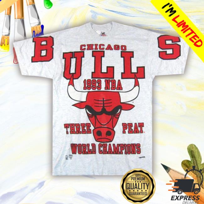 For All To Envy Vintage 1993 Chicago Bulls World Champions Tees