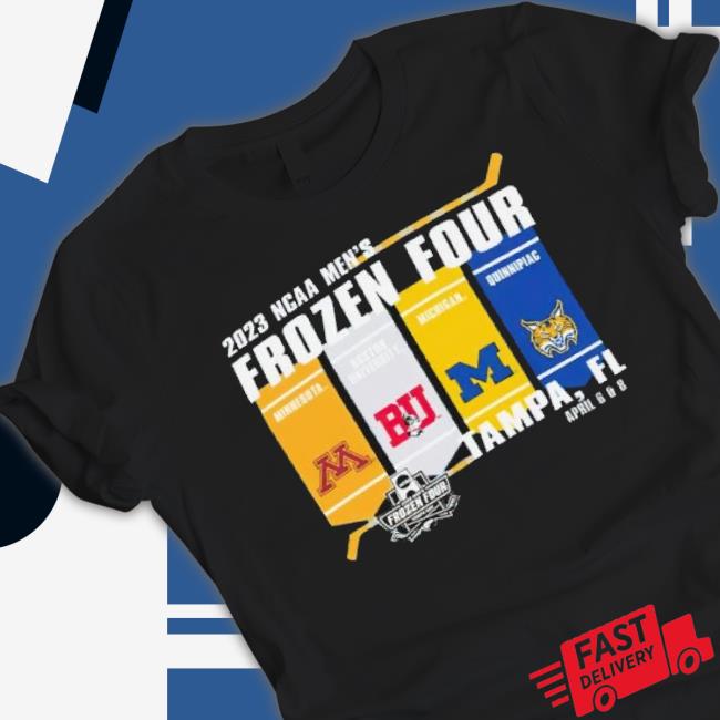 2023 Ncaa Men’S Frozen Four Tampa 4 Teams Flag shirt