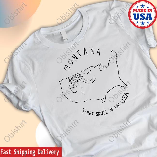 Montana T Rex Skull Of The Usa Hooded Sweatshirt