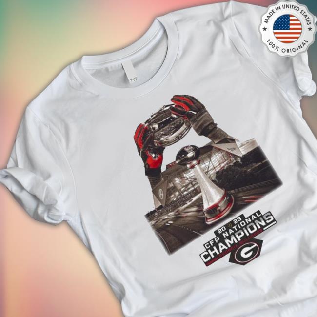 Georgia Bulldogs 2023 Cfp National Champions Mercedes-Benz Stadium Tee Georgia Bulldogs 2023 Cfp National Champions Mercedes-Benz Stadium Hooded Sweatshirt