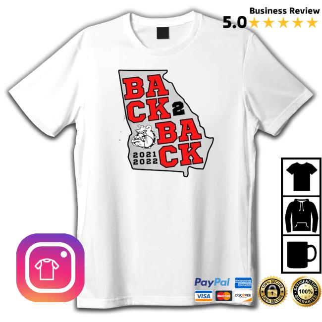 Back 2 Back 2021-2022 Georgia Bulldogs T-Shirt