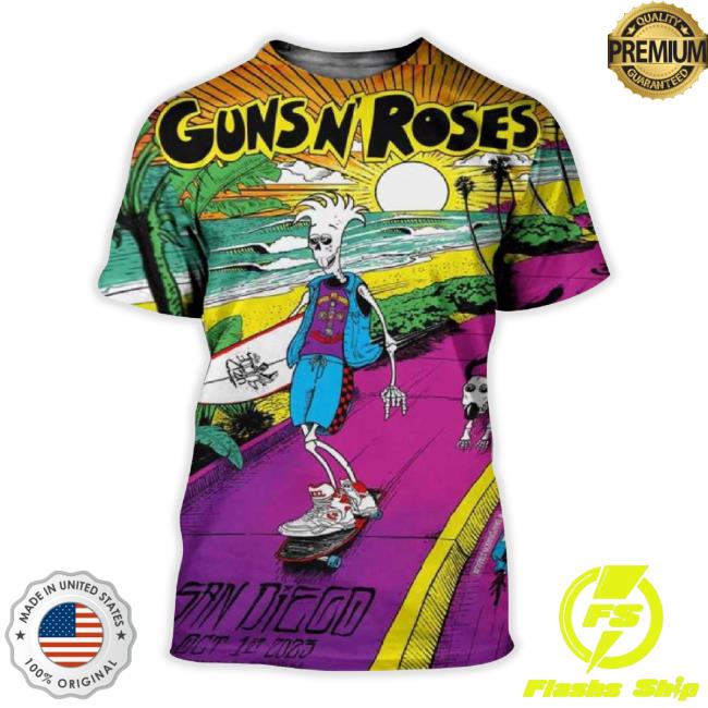 Original Guns N Roses In Snapdragon Stadium 1St October 2023 San Diego American Tour 3D Classic Shirt