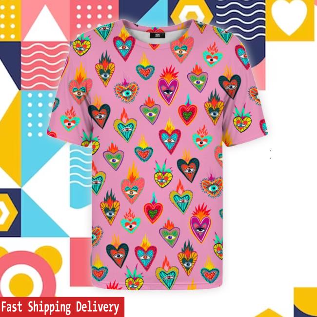Pink Mexican Hearts Tee Shirt